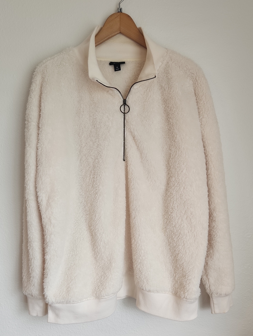 A.n.a. Womens Sherpa Quarterzip Top-Size Xl